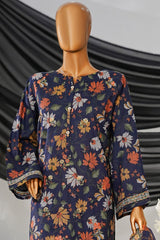 Intermix Thread & Needle By HZ Stitched 3 Piece Emb Cambric Collection'2025-POEL-3P-011-Navy Blue