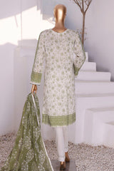 Hz Platinum Unstitched 3 Piece Digital Printed Lawn Suit-PPC-06