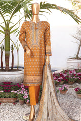 Hz Platinum Unstitched 3 Piece Digital Printed Lawn Suit-PPC-10