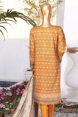 Hz Platinum Unstitched 3 Piece Digital Printed Lawn Suit-PPC-10