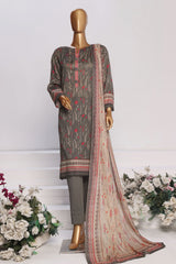 HZ Platinum Unstitched 3 Piece Printed Lawn Collection-PPC-168