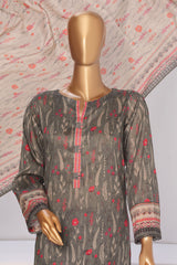 HZ Platinum Unstitched 3 Piece Printed Lawn Collection-PPC-168