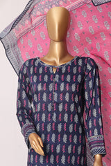HZ Platinum Unstitched 3 Piece Printed Lawn Collection-PPC-172