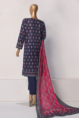 HZ Platinum Unstitched 3 Piece Printed Lawn Collection-PPC-172