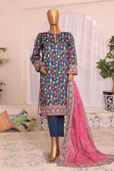 HZ Platinum Unstitched 3 Piece Digital Printed Lawn Vol-03 Collection'2025-PPC-188