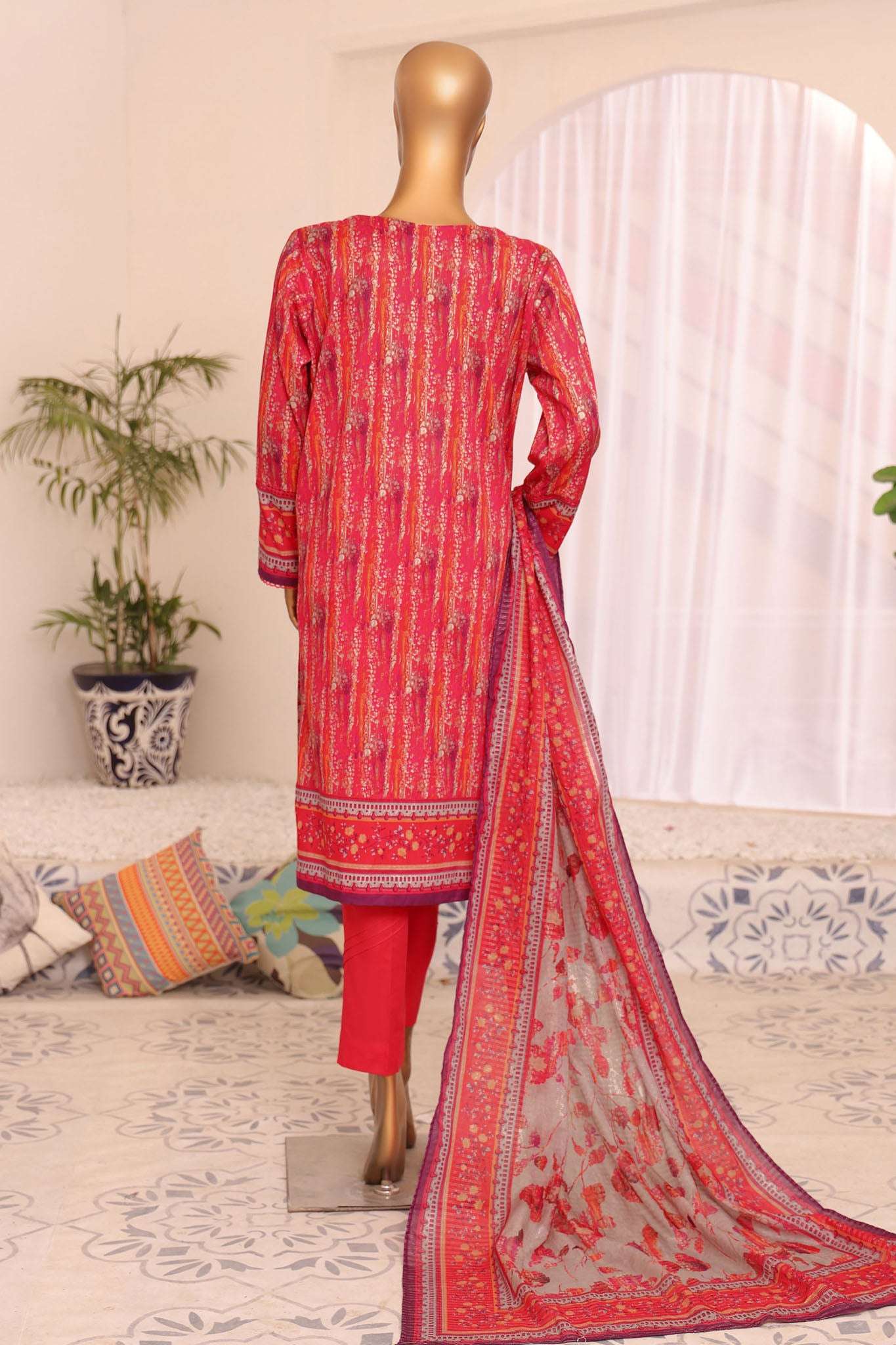 HZ Platinum Unstitched 3 Piece Digital Printed Lawn Vol-03 Collection'2025-PPC-189