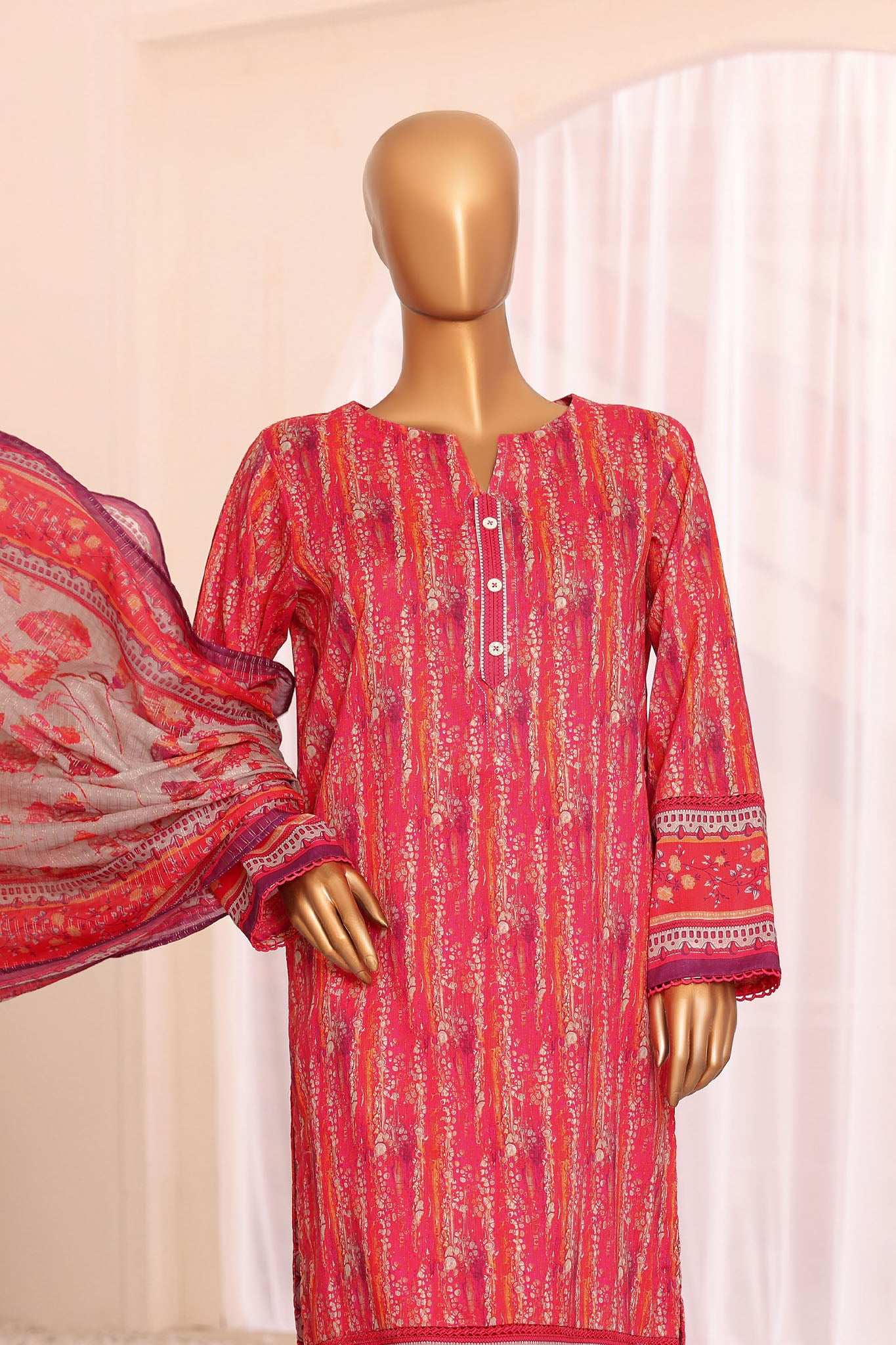 HZ Platinum Unstitched 3 Piece Digital Printed Lawn Vol-03 Collection'2025-PPC-189
