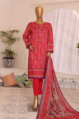HZ Platinum Unstitched 3 Piece Digital Printed Lawn Vol-03 Collection'2025-PPC-189