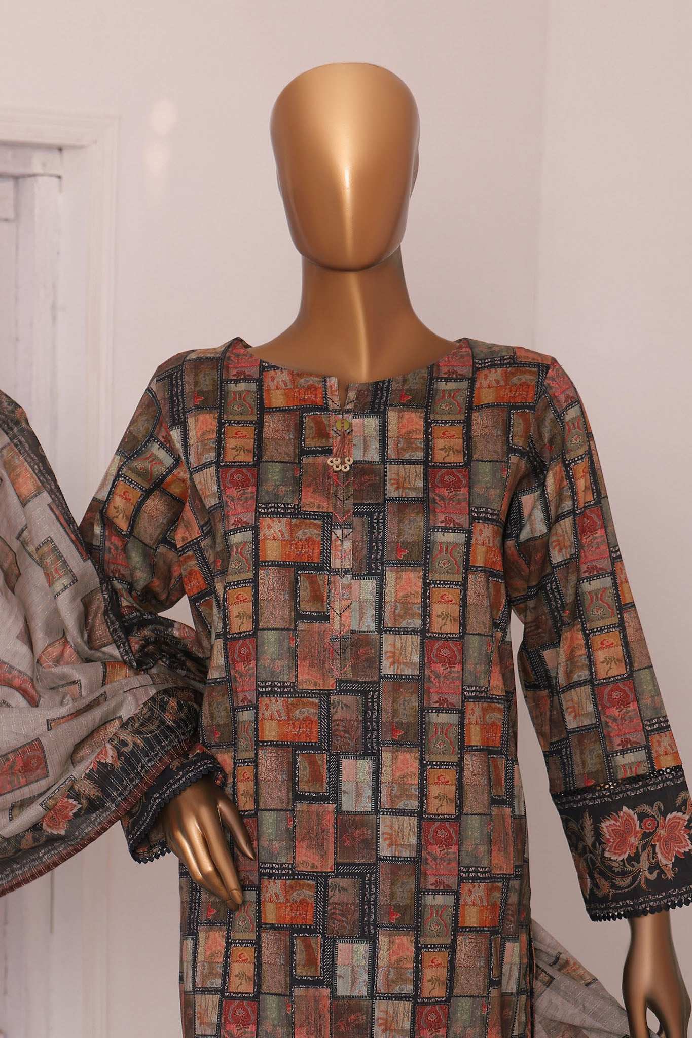 HZ Platinum Unstitched 3 Piece Digital Printed Lawn Vol-03 Collection'2025-PPC-191