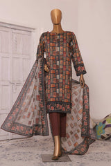 HZ Platinum Unstitched 3 Piece Digital Printed Lawn Vol-03 Collection'2025-PPC-191