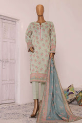 HZ Platinum Unstitched 3 Piece Digital Printed Lawn Vol-03 Collection'2025-PPC-193