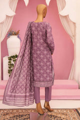 HZ Platinum Unstitched 3 Piece Digital Printed Lawn Suit-PPC-73