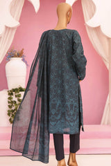 HZ Platinum Unstitched 3 Piece Digital Printed Lawn Suit-PPC-81