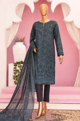 HZ Platinum Unstitched 3 Piece Digital Printed Lawn Suit-PPC-81