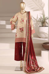 Sada Bahar Stitched 3 Piece Printed Lawn Vol-08 Suit-PR-1000-FAWN
