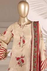 Sada Bahar Stitched 3 Piece Printed Lawn Vol-08 Suit-PR-1000-FAWN