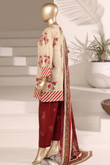 Sada Bahar Stitched 3 Piece Printed Lawn Vol-08 Suit-PR-1000-FAWN