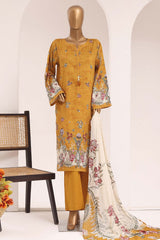 Sada Bahar Stitched 3 Piece Printed Lawn Vol-10 Suit-PR-1127-MUSTARD