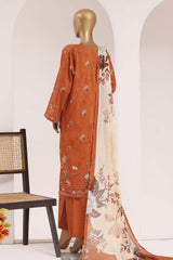 Sada Bahar Stitched 3 Piece Printed Lawn Vol-10 Suit-PR-1129-GOLDEN