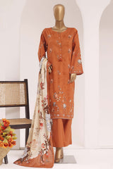 Sada Bahar Stitched 3 Piece Printed Lawn Vol-10 Suit-PR-1129-GOLDEN