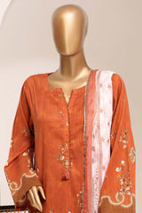 Sada Bahar Stitched 3 Piece Printed Lawn Vol-11 Suit-PR-1141-Rust