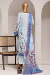 Sada Bahar Stitched 3 Piece Printed Lawn Vol-11 Suit-PR-1143-SKY