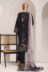 Sada Bahar Stitched 3 Piece Printed Lawn Vol-11 Suit-PR-1144-BLACK