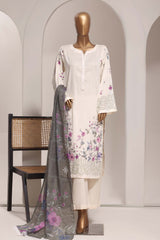 Sada Bahar Stitched 3 Piece Printed Lawn Vol-11 Suit-PR-1145-O/W