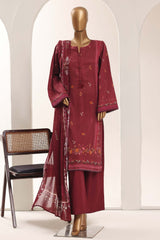 Sada Bahar Stitched 3 Piece Printed Lawn Vol-12 Suit-PR-1161-MAHROON