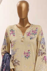 Sada Bahar Stitched 3 Piece Printed Lawn Vol-12 Suit-PR-1165-YELLOW