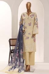 Sada Bahar Stitched 3 Piece Printed Lawn Vol-12 Suit-PR-1165-YELLOW