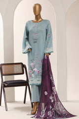 Sada Bahar Stitched 3 Piece Printed Lawn Vol-12 Suit-PR-1179-AZURE