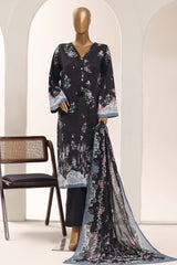 Sada Bahar Stitched 3 Piece Printed Lawn Vol-12 Suit-PR-1180-BLACK
