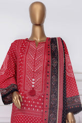 Sada Bahar Stitched 3 Piece Printed Lawn Vol-01 Suit-PR-1276-Red