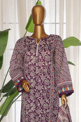 Sada Bahar Stitched 3 Piece Printed Lawn Vol-03 Suit-PR-1282-Purple