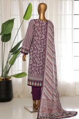 Sada Bahar Stitched 3 Piece Printed Lawn Vol-03 Suit-PR-1282-Purple