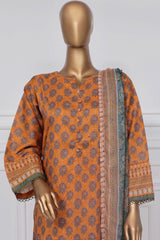 Sada Bahar Stitched 3 Piece Printed Lawn Vol-01 Suit-PR-2726-Yellow