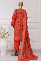 Sada Bahar Stitched 3 Piece Printed Lawn Vol-04 Suit-PR-2734-Orange