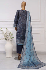 Sada Bahar Stitched 3 Piece Printed Lawn Vol-04 Suit-PR-2744-Blue