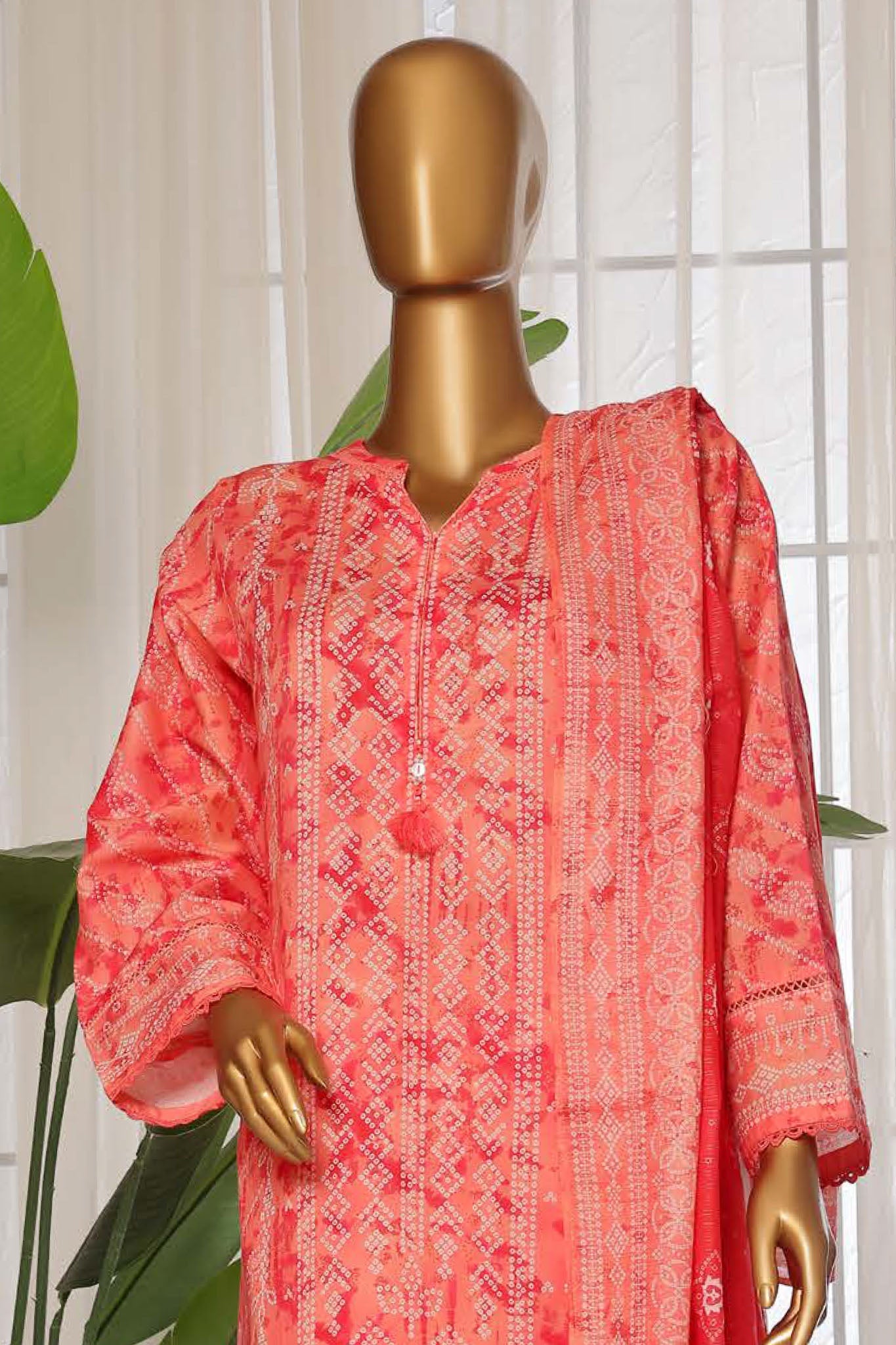 Sada Bahar Stitched 3 Piece Printed Lawn Vol-03 Collection'2025-PR-2762-Peach