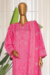 Sada Bahar Stitched 3 Piece Printed Lawn Vol-03 Collection'2025-PR-2777-Dark Pink