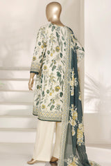 Sada Bahar Stitched 3 Piece Printed Lawn Vol-03 Suit-PR-4504-CREAM