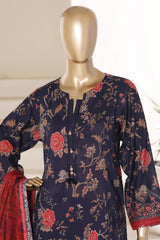 Sada Bahar Stitched 3 Piece Printed Lawn Vol-01 Suit-PR-4516 BLUE