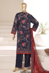 Sada Bahar Stitched 3 Piece Printed Lawn Vol-01 Suit-PR-4516 BLUE