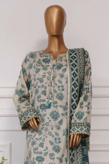 Sada Bahar Stitched 3 Piece Printed Lawn Vol-04 Suit-PR-5291-Off White
