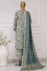 Sada Bahar Stitched 3 Piece Printed Lawn Vol-04 Suit-PR-5291-Off White