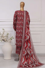 Sada Bahar Stitched 3 Piece Printed Lawn Vol-04 Suit-PR-5292-Red