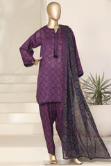 Sada Bahar Stitched 3 Piece Printed With Shalwar-Pr-79A-Purple