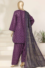 Sada Bahar Stitched 3 Piece Printed With Shalwar-Pr-79A-Purple