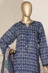 Sada Bahar Stitched 3 Piece Printed With Shalwar-Pr-82A-Blue